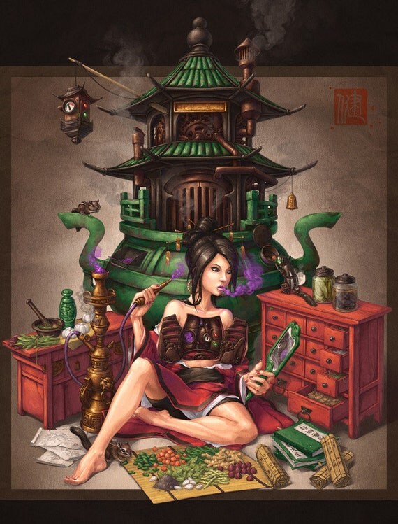 crystal-herbalist-chinese-steampunk-print-by-james-ng