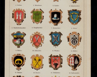 Zunftwappen Im Mittelalter
