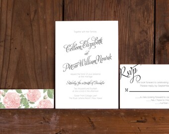 Calligraphy Love Wedding Invitation,Modern Calligraphy Wedding Invites,Cottage Chic Calligraphy Wedding Invitations,Rustic Calligraphy