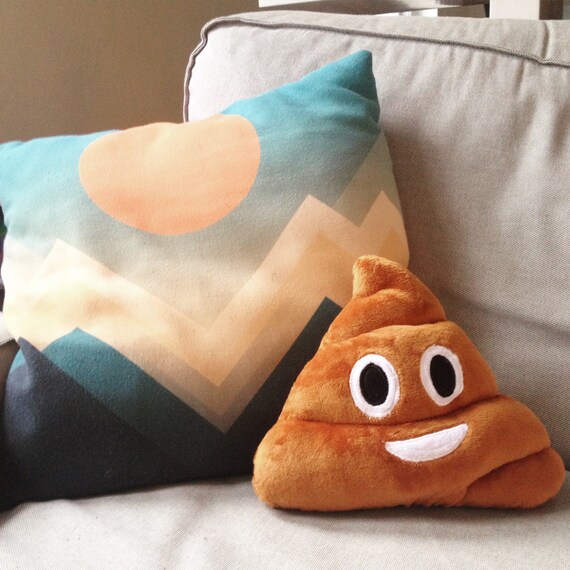 poop emoji pillow