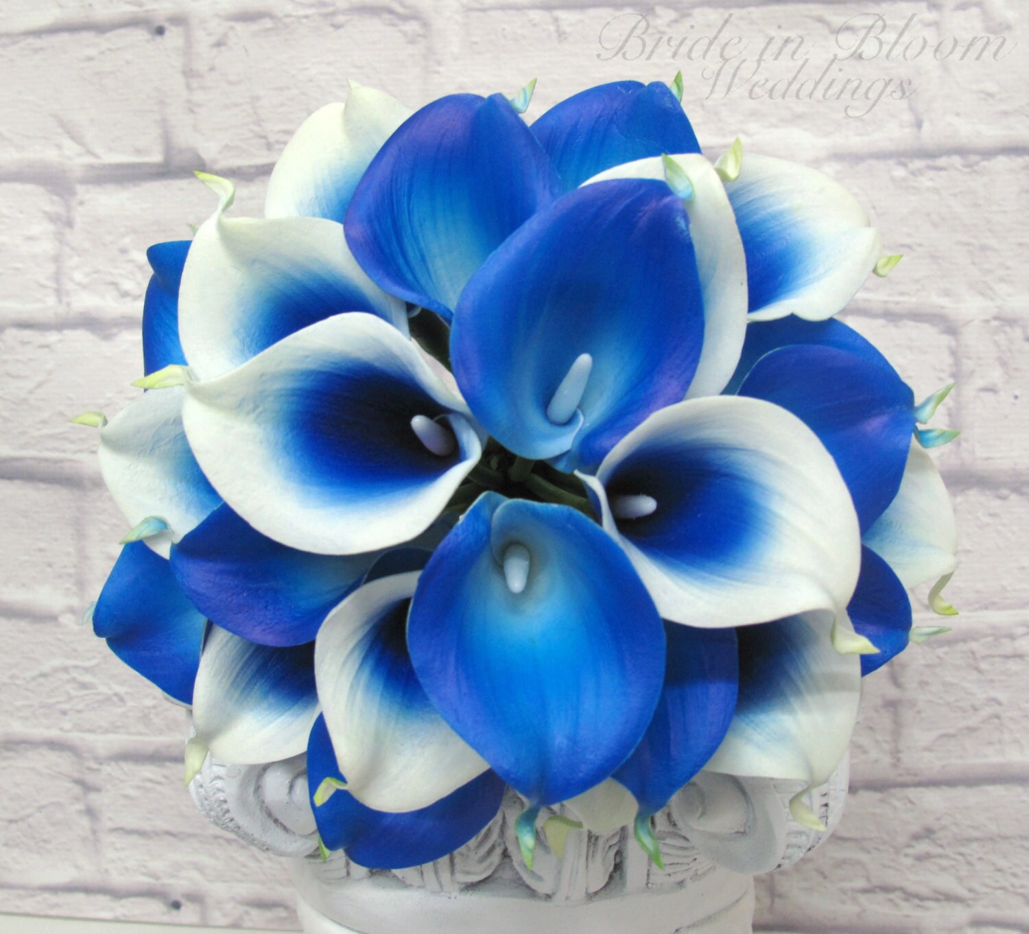 Royal blue picasso calla lily Wedding bouquet Bridal bouquet