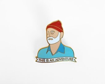 Zissou This is an Adventure Enamel Pin - The Life Aquatic with Steve Zissou - Wes Anderson Pin - Illustrated Lapel Pin