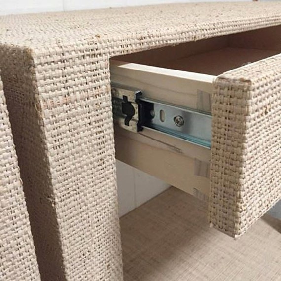 Custom Built Grasscloth End Tables / Nightstands Design Your