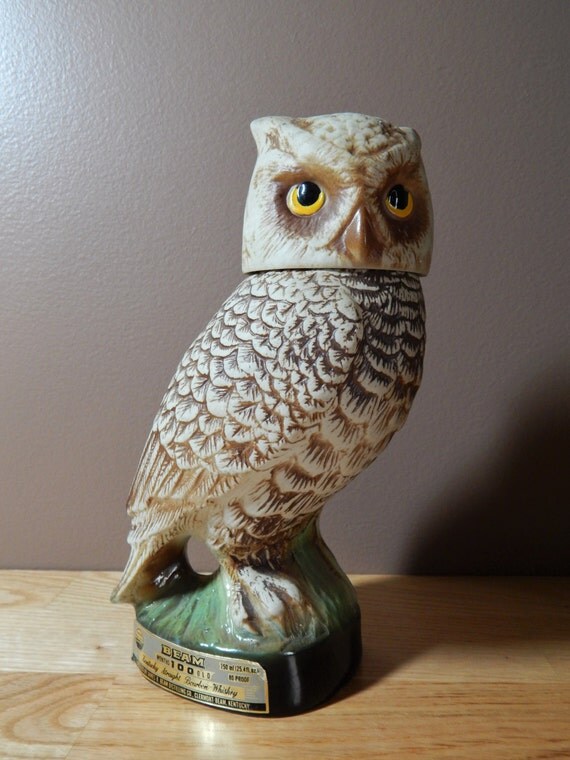 Vintage Jim Beam Bourbon Whiskey Owl Decanter