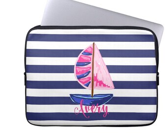Personalized Preppy Laptop Sleeve - Design your Own MacBook Sleeve - Monogram Laptop Case, Monogrammed iPad Case