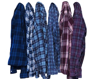 Vintage Oversize Flannel Shirt Distressed Flannels