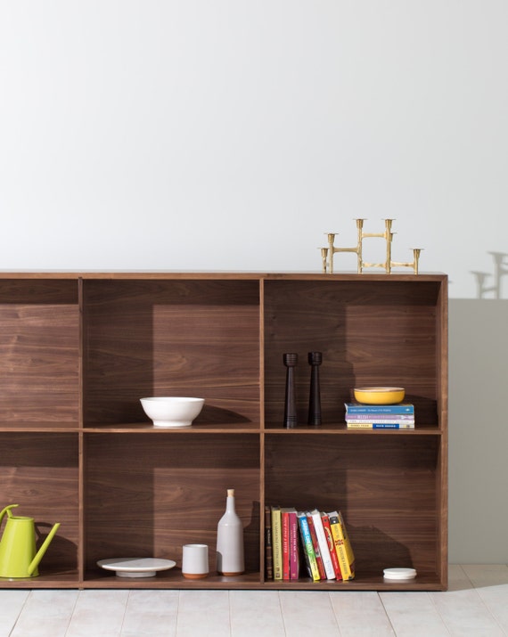 Solid Walnut Bookshelves by hedgehouse on Etsy