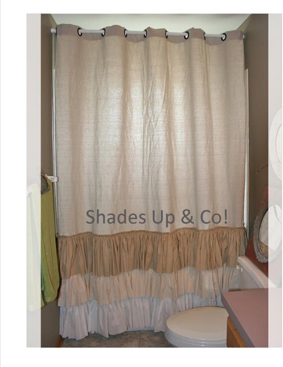 Drop Cloth Painters Cloth Shabby Chic Shower by ShadesUpandCo