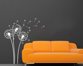 Dandelions Wall Decal- Flower wall decal baby girl room decal living room decal wall sticker PT-0102