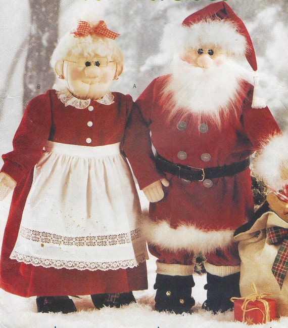 santa and mrs claus plush dolls