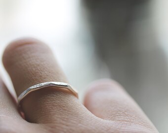 Moss Band || One Thick Stack Ring .Textured Stack Ring . fox and the fawn