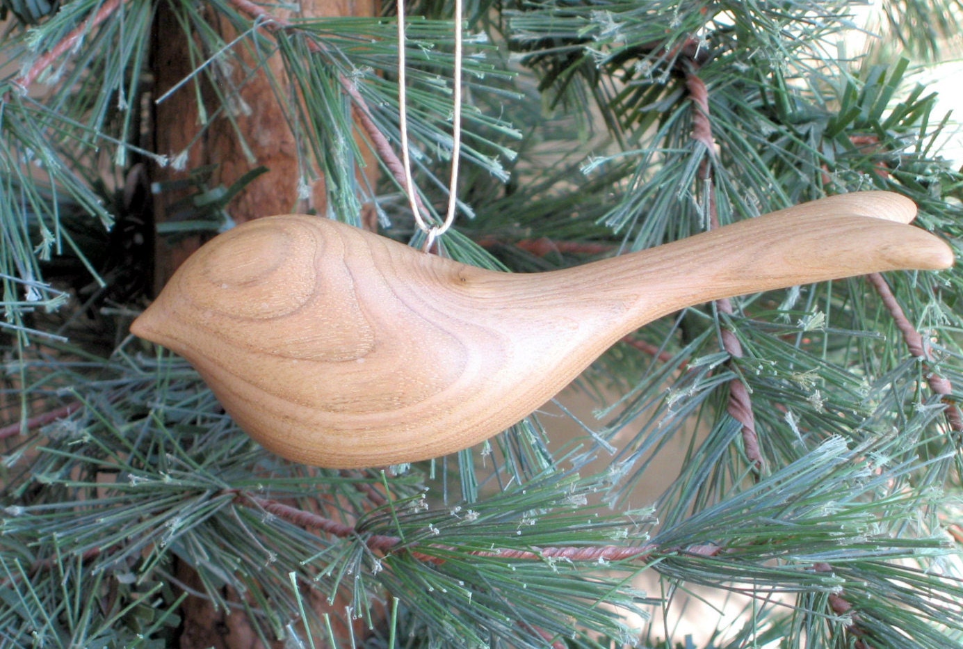 Stylized BIRD Wood Carving Hand Carved Smooth Simple