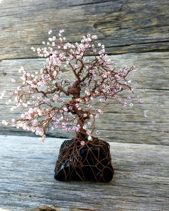 Copper Bonsai Cherry Tree Wire Bonsai Sculpture Nature