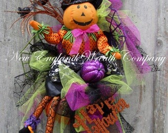 Halloween Wreath, Halloween Door Decor, Elegant Halloween Wreath, Halloween Party Decor, Whimsical Halloween Wreath