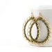 Custom Order for Paula - Brown Suede Hoop Earrings-in Silver