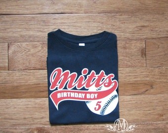Personalized baseball birthday shirt, boys baseball shirt