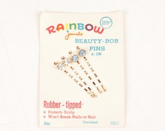 vintage bobby pins // package of four // rhinestones