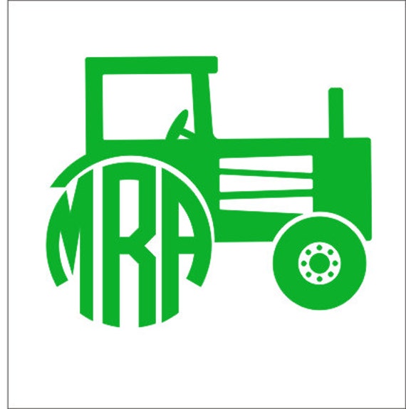 Download Tractor Monogram Decal Circle Monogram Tractor Wheel Vinyl