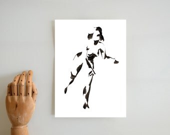 Minimalist nude art | Etsy