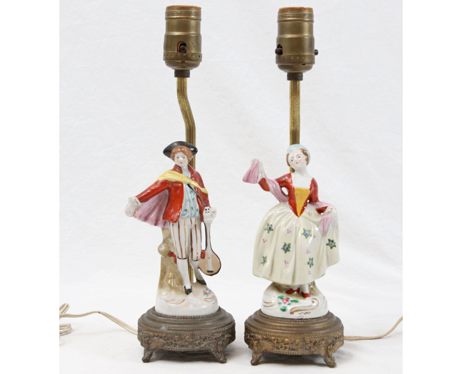 Maruyama Occupied Japan Small Porcelain Lamps by YardSaleYuppie