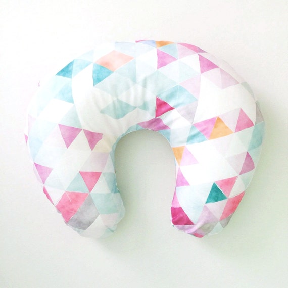 Nursing Pillow Cover Orchid Watercolor Triangles By Iviebaby nursing pillow cover orchid watercolor triangles by iviebaby