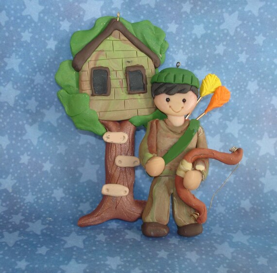 Hunter Bow Christmas Ornament Tree Stand House Arrows Quiver