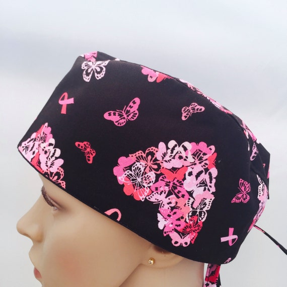 Unisex Scrub Cap Breast Cancer Awareness Scrub Cap Ribbons