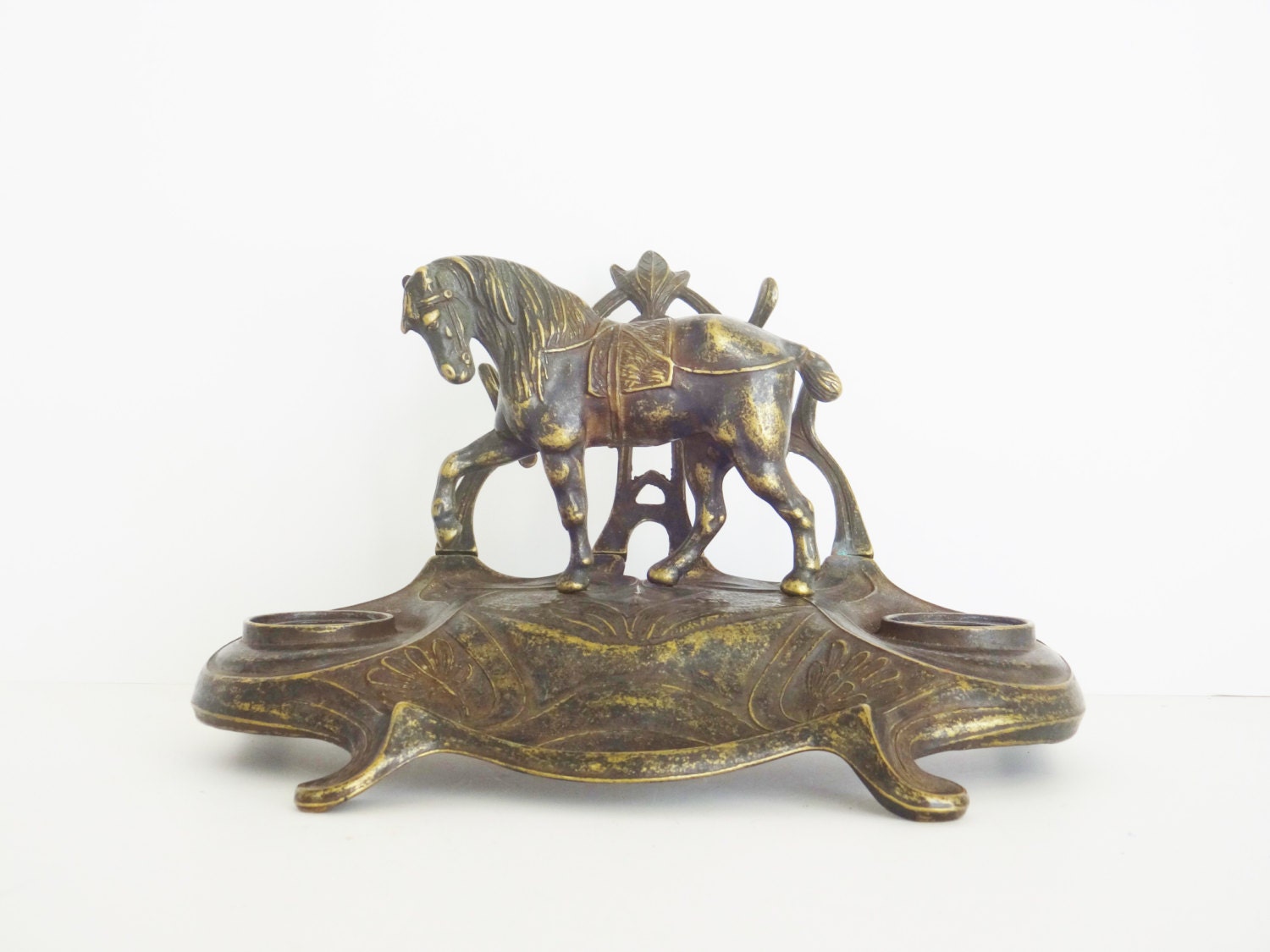 Vintage French Art Nouveau Horse Equestrian by LeVieuxSalon