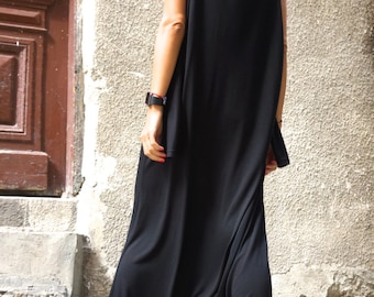 NEW Collection AW 2015 Black Viscose Jumpsuit / Extravagant Loose Jumpsuit both long sleeves and sleeveless by AAKASHA A19316