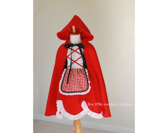 Little Red Riding Hood Dress - Little Red Riding Hood Costume - Red Riding Hood Dress - Red Riding Hood Costume - Red Riding Hood Cape