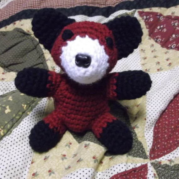 Cute crochet baby fox amigurumi small sitting red fox little