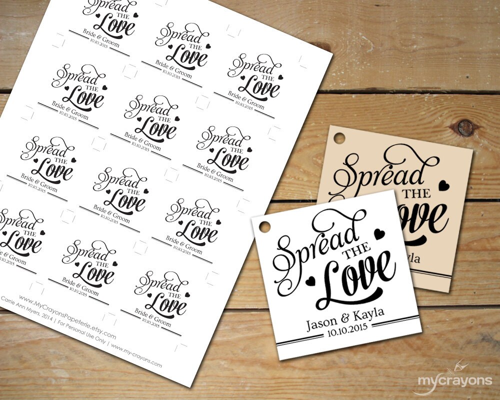 Spread the Love Printable Tags // Instant Download Printable