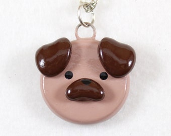 Cute Pug Necklace - Polymer Clay Pug Necklace - Dog Jewelry - Polymer Clay Jewelry - Cute Dog Necklace - Pug Jewelry - Dog Lover