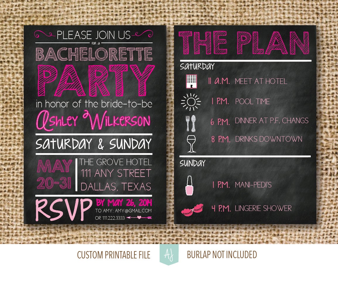 Unique Bachelorette Party Invitations 1