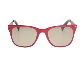 Metalvista rare vintage thin alu wayfarer sunglasses in metallic colours, made in Italy in the 1980s, New from deadstock with leather case