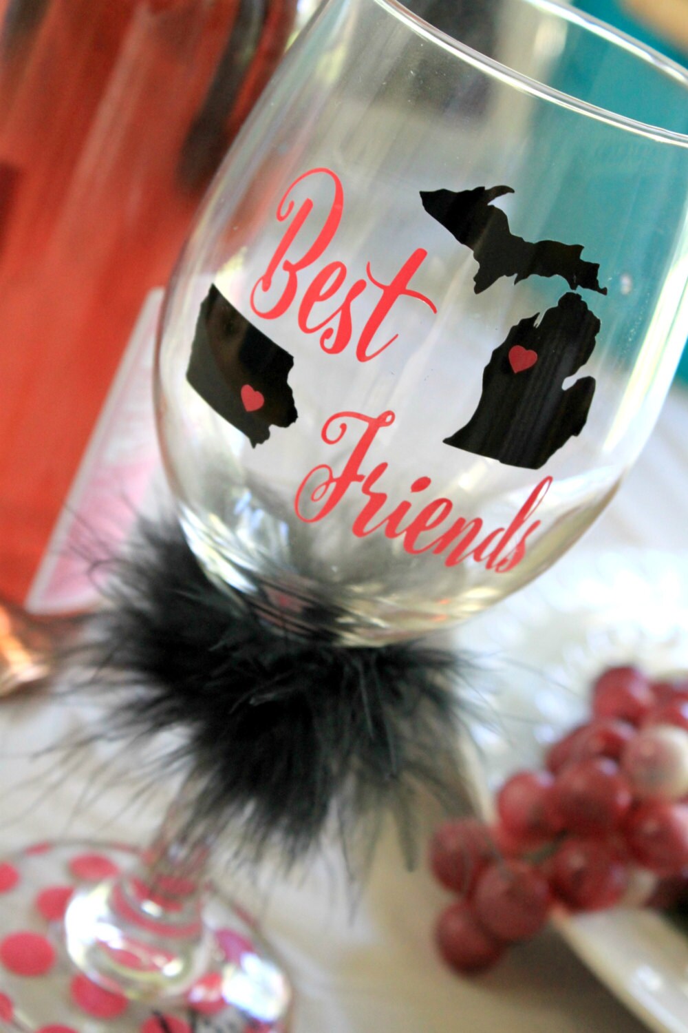 Best Friend Wine Glass Best Friend Wine Glasses Long