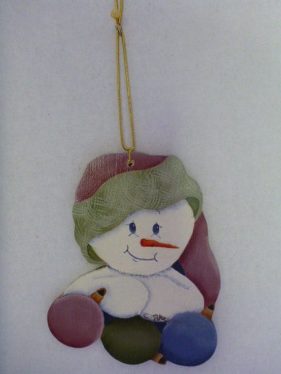 Christmas Ornament Tole Painting hand painted : T10