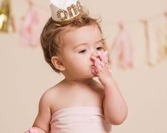 First Birthday Outfit Girl || Birthday Crown Headband || First Birthday Crown || First Birthday Cake Smash