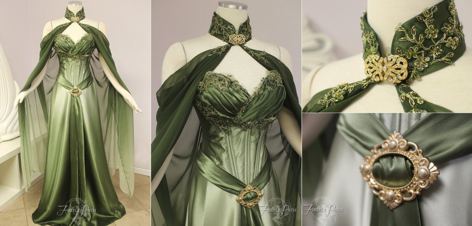 Elven Bridal Gown by FireflyPath on Etsy
