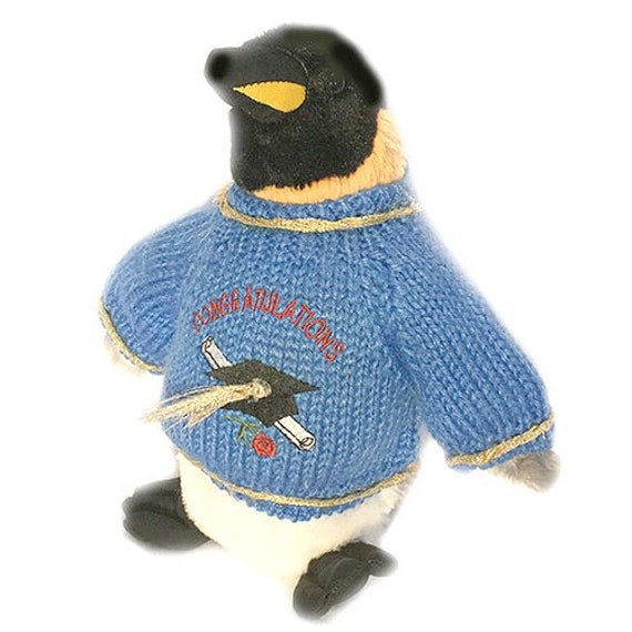 penguin graduation plush