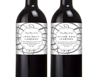 Wedding Gift Wine Labels - Mother of the Groom Gift - Wedding Gifts for Parents - Father of the Bride Gift - Gift From Bride