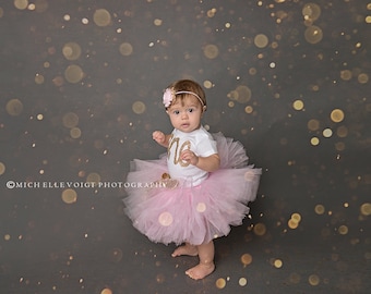 First Birthday Outfit Girl, 1st Birthday Girl outfit, Cake smash outfit girl, Girls first birthday outfit, Gold First birthday, Pink Tutu