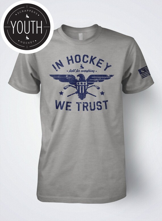 Hockey T Shirt Youth EAGLE in hockey we trust