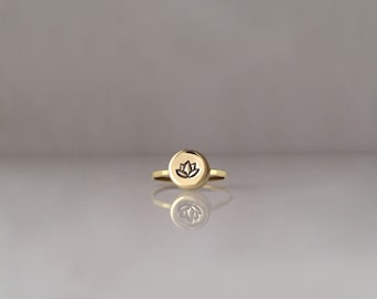 Lotus Flower, Lotus Flower Ring, Lotus Ring, Lotus Jewelry, Lotus Flower Jewelry, Yoga Gift, Lotus Charm, Lotus Flower Charm, r247br