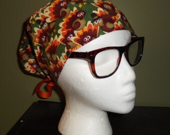 Turkey Autumn / Fall Surgical Scrub Hat
