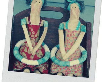 Summer Doll , Cloth Doll , Fabric Doll , Swim Doll , Primitive Doll , Handmade Doll , Primitive Decor , Country Primitive , Farmhouse Doll