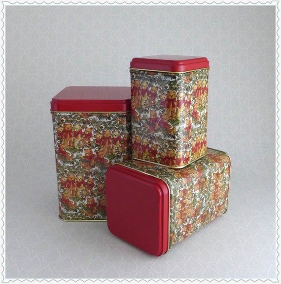 items similar to nesting teddy bear tins set of 3 items similar to nesting teddy bear tins set of 3