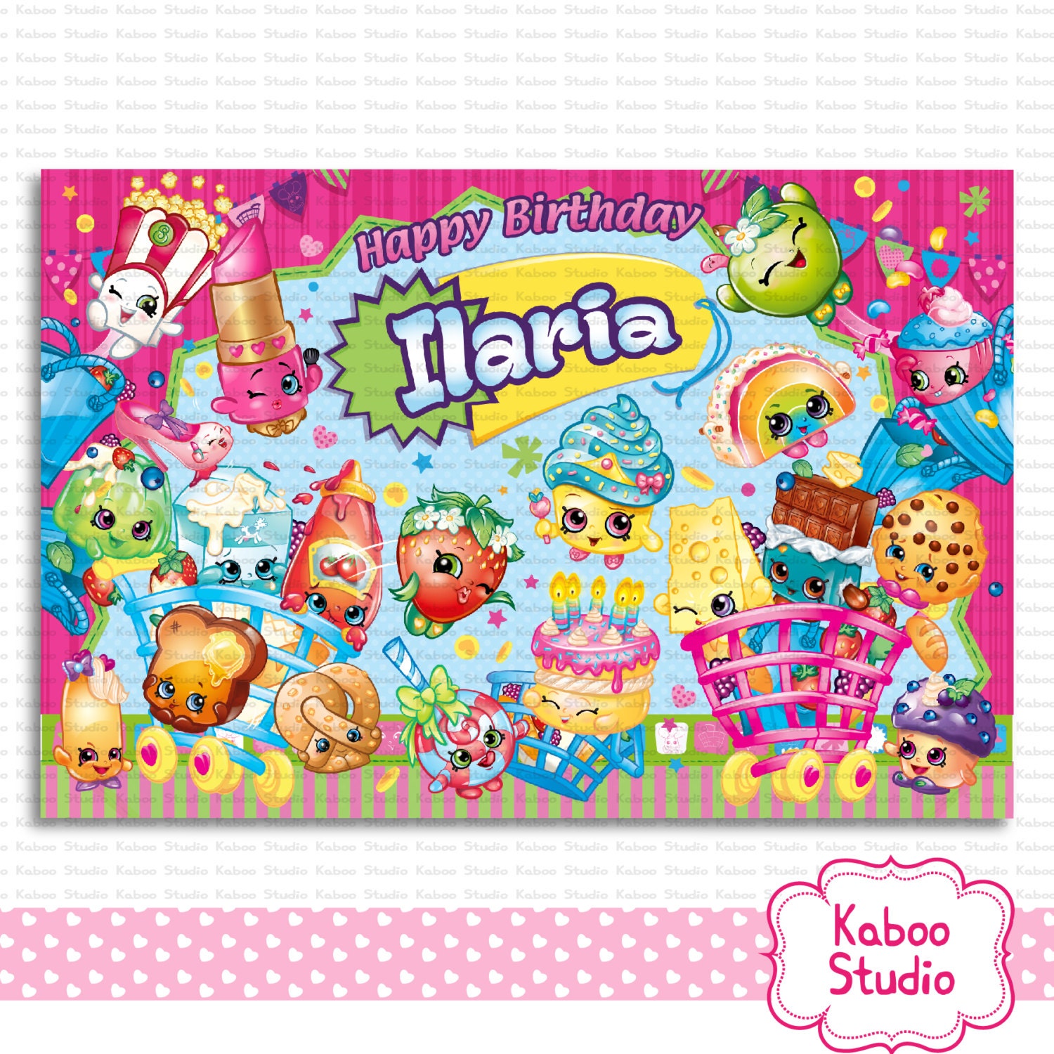 DIGITAL Shopkins Backdrop Shopkins by KabooStudioDigitals on Etsy