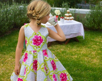 PATTERN Tea Party Dress - PDF Sewing Pattern - Instant Download - Tadah Patterns