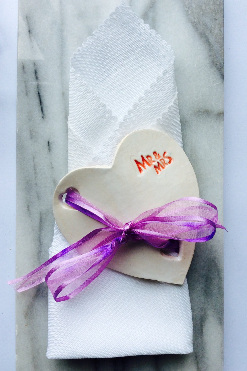 Wedding Napkin Heart Holders Custom made to order these can